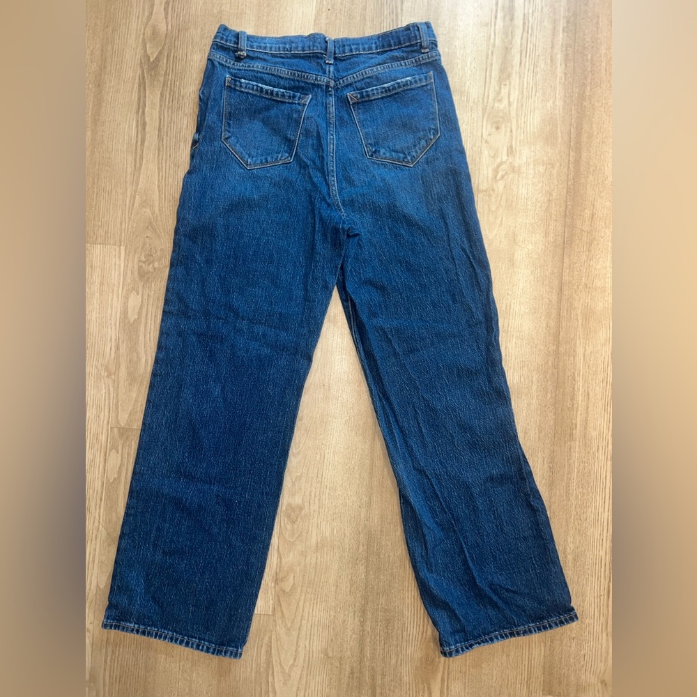 Kensie Women's Straight Leg Jeans in Dark Blue Denim - Picture 4 of 8